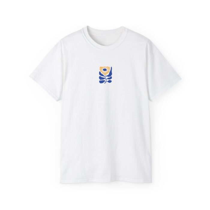 White T-shirt featuring 'No Bad Days Club' logo above a vibrant flowers.