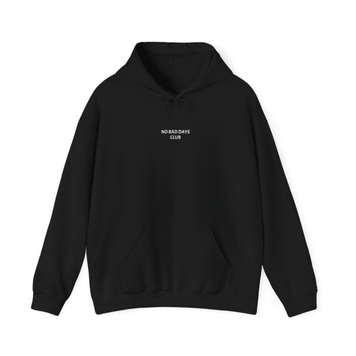 Black hoodie with 'No Bad Days Club' classic logo