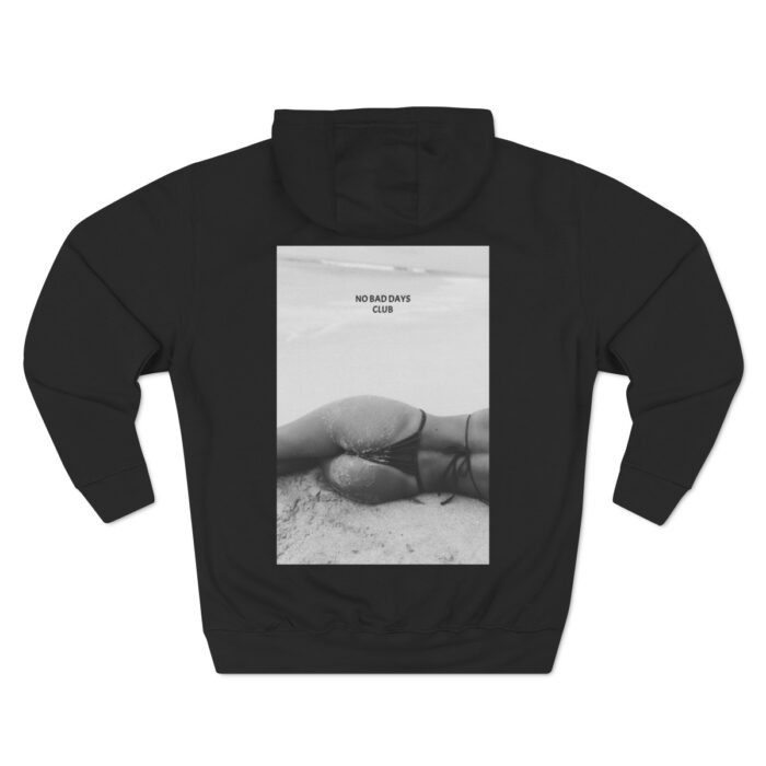 Black hoodie featuring the 'No Bad Days Club' logo in bold black letters on the front, displayed on a plain background.